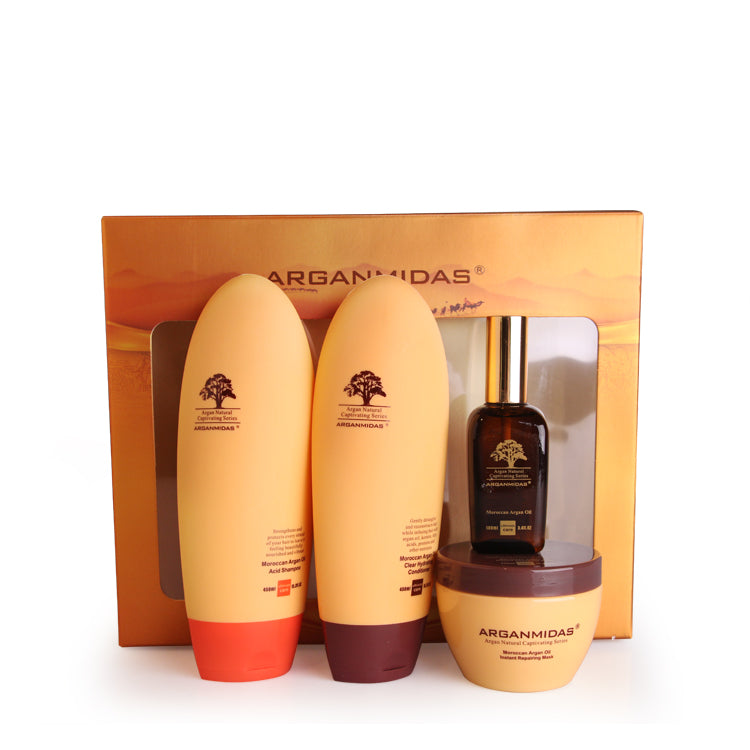 Arganmidas Luxury Moroccan Argan oil Hydration and Colour protect Hair Care Gift Set My Store