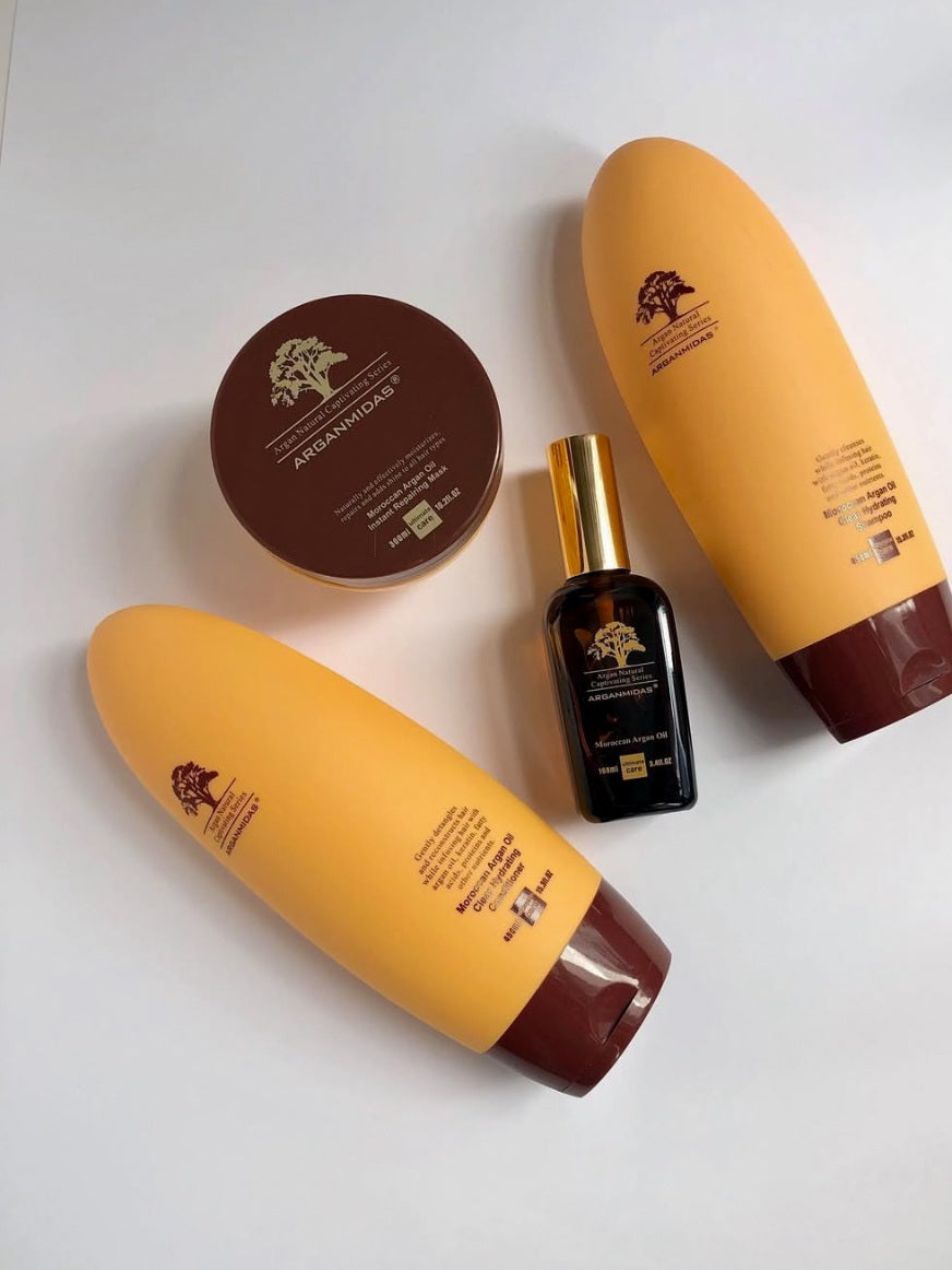 Arganmidas Luxury Moroccan Argan oil Hydration and Colour protect Hair Care Gift Set My Store